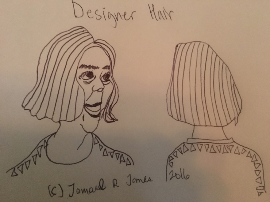  Designer Hair Care by Cartoonist/Illustrator Jamaal R. James for James Creative Arts And Entertainment Company. 